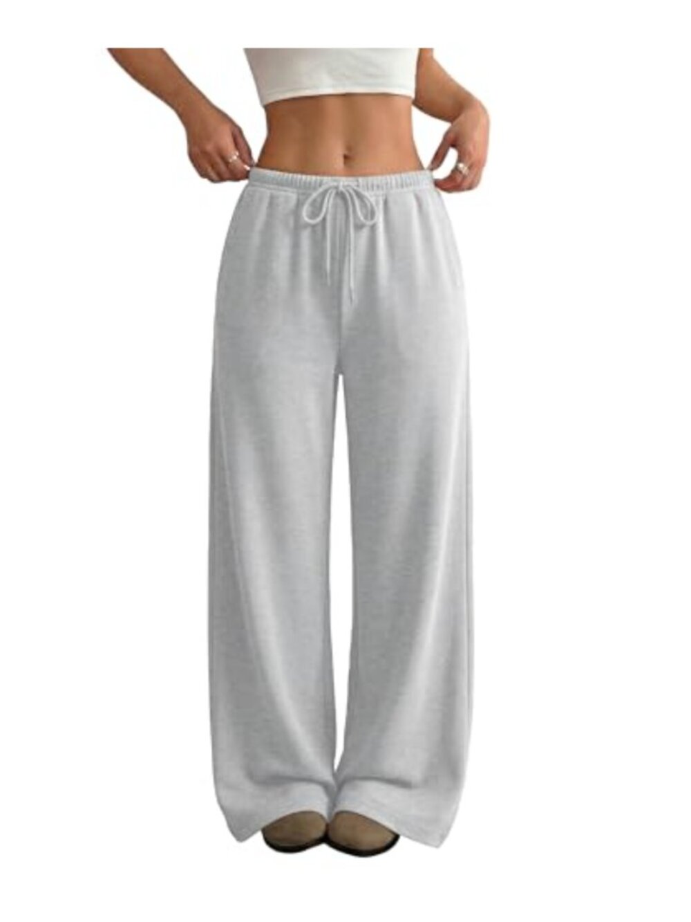 Wide Leg Sweatpants High Waisted Baggy Cotton Blend Lounge Track Pants